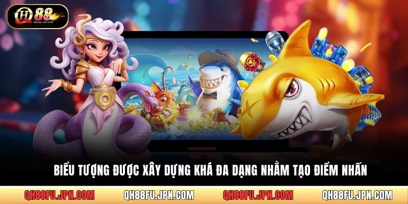 Biểu tượng được xây dựng khá đa dạng nhằm tạo điểm nhấn